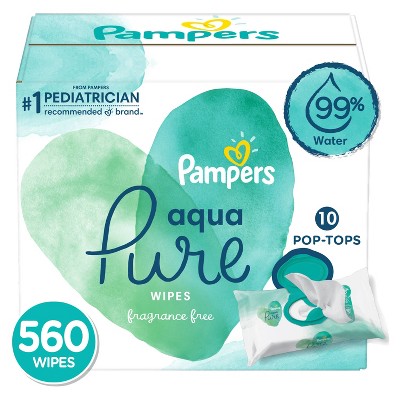 Pampers Aqua Pure Sensitive Baby Wipes - 560ct