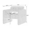 CAVINAS Armless Accent Chair, Upholstered Lounge Chair with Backrest, Minimalist Reading Chair for Small Spaces - 4 of 4