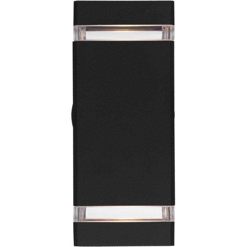 Possini Euro Design Skyridge Modern Wall Light Sconce Black Hardwire 4 1/2" 2-Light Fixture Up Down for Bedroom Bathroom Vanity Reading Living Room, 4 of 8