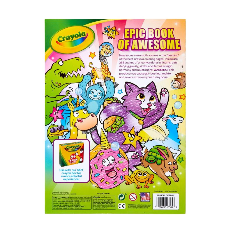 Crayola 288pg Epic Book of Awesome Coloring Book, 4 of 5