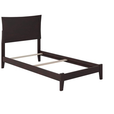 AFI Furnishings Metro Twin Extra Long Traditional Bed with Open Footboard and Turbo Charger in Espresso