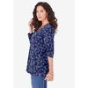 Roaman's Women's Plus Size Long Sleeve V Neck Ultimate Tee - 4 of 4