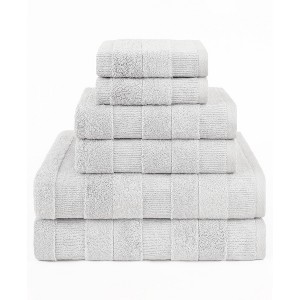 American Soft Linen Sense Collection 100% Micro Cotton Premium 6 Piece Towel Set, 600 GSM Ultra Soft and Plush Towels for Bathroom - 1 of 4
