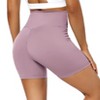 Coolmee Women's Biker Shorts Workout Gym Shorts High Waist Tummy Control Hidden Scrunch Running Yoga - 3 of 4