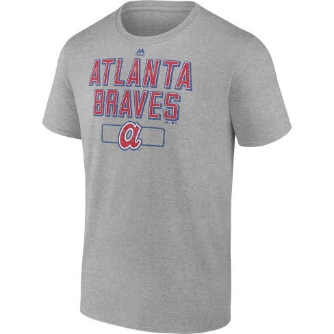 Mlb Atlanta Braves Gray Men's Short Sleeve T-shirt : Target