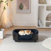 Pet Sofa,Luxury Dog Beds With Solid Wood Legs And Bent Wood Back,Dog Couch Bed,Affordable Dog Kennel,Unique Dog Beds-Cuddlewood - 2 of 4