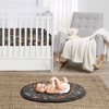 Sweet Jojo Designs Girl Baby Tummy Time Playmat Boho Floral Wildflower Black Orange and Blue - 2 of 4