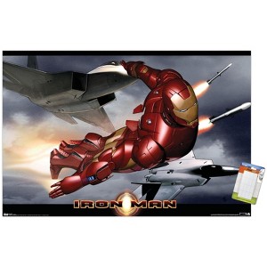 Trends International Marvel Cinematic Universe - Iron Man - In Flight with Jets Unframed Wall Poster Prints - 1 of 4