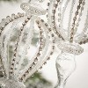 Beaded Crystal Finial Ornament Clear 7.5"H Glass Set of 2 - 2 of 3