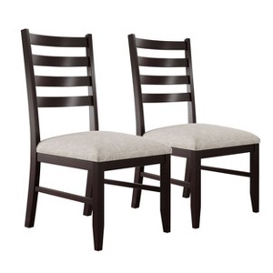 Zoe Upholstered Dining Chair (Set of 2) Brown - Abbyson Living