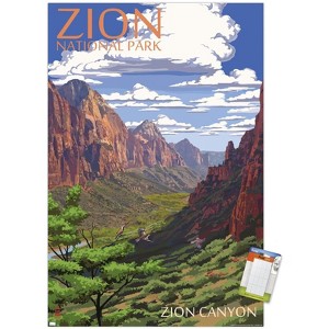 Trends International Lantern Press - Zion National Park, Utah, Zion Canyon View Unframed Wall Poster Prints - 1 of 4