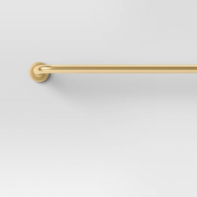 66"-120" Blackout Rounded Curtain Rod Brass - Threshold™