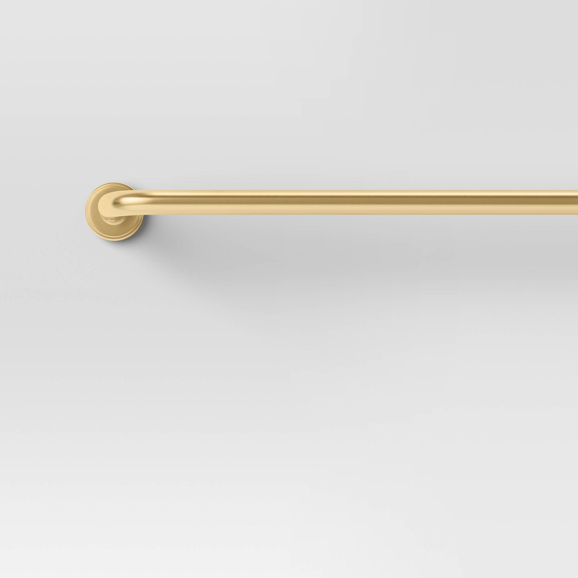 66"-120" Blackout Rounded Curtain Rod Brass - Threshold™: Gold Steel, Quick Mount, Single Rod, 0.875" Diameter