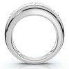Pompeii3 1 3/10Ct Sloan Heart Shape Flush Set Diamond Dome Band 14k Gold Lab Created EF/VS - 2 of 4