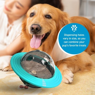 Blue Interactive Planet Treat Dispensing Chew Toy for Dogs
