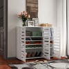 NicBex 5-Tier Shoe Cabinet with Louvered Doors,Freestanding Shoe Organizer with Adjustable Shelves for Hallway,Entryway - 2 of 4