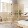 vidaXL Room Divider 6 Panels Beige Poly Rattan - 3 of 4