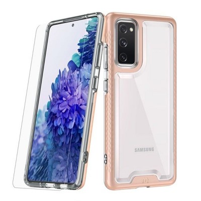 Mybat Pro Lux Series Case With Tempered Glass Compatible With Samsung Galaxy S Fan Edition Rose Gold Target