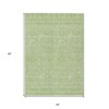Artichoke Green Mint Green And Ivory Floral Washable Indoor Outdoor Area Rug - 3 of 4