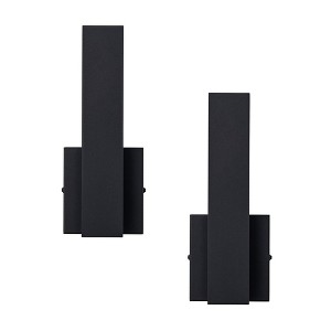C Cattleya Matte Black Dimmable LED Outdoor Wall Light with Frosted Glass Diffuser - 1 of 4