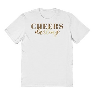 Rerun Island Men's Cheers Darling Short Sleeve Graphic Cotton T-Shirt - 1 of 1