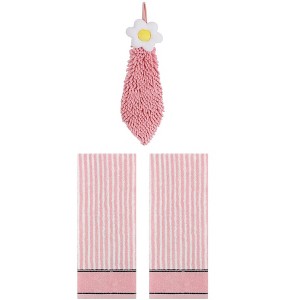REGALWOVEN 3 Pcs Soft Absorbent Bathroom Hand Towels for Kitchen, Gym - 1 of 4