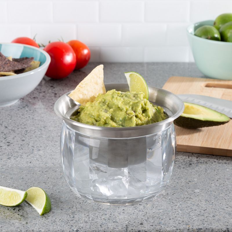 Cold Dip Bowl-Chilled Serving Dish with Ice Chamber-Servingware Container For Dip, Hummus, Dressing, Salsa, Guacamole, and More by Classic Cuisine, 1 of 8