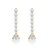 Guili 0.76ct 14k Gold Plated Linear Dangle Journey Earrings with Lab-Created Moissanite – Elegant & Timeless Design - 2 of 2