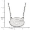 Black Bow Jewelry 14k White Gold Georgia Bulldogs NCAA Necklace 18 Inch - 2 of 4