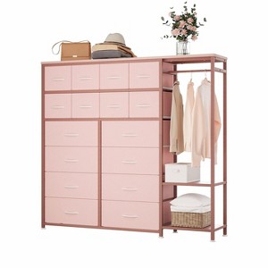 Wardrobe Closet Clothes Rack with 16 Fabric Drawers - Portable Wardrobe with 2 Shelves & Hanging Rod, Heavy Duty Garment Rack, Storage Organizer - 1 of 4