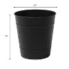 happimess Riley Modern Classic Hammered Steel Accent 2-Gallon Wastebasket - 4 of 4