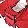 GoTeam Double Folding Camping Chair Set with Shade Umbrella, Cooler, and Carrying Bag for Camping, Beach Lounging, Tailgating, and More, Red - image 3 of 4