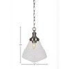 Toltec Lighting Juno 1 - Light Pendant in  Brushed Nickel with 10" Clear Bubble Shade - 2 of 2