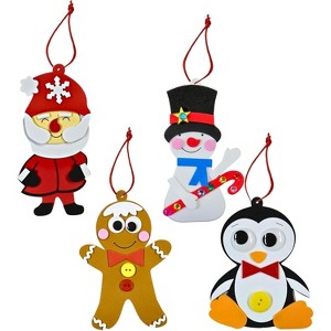 4E's Novelty 12 Pack Foam Christmas Character Ornament Crafts for Kids - DIY Christmas Arts & Ornament Crafts for 3-12 Kids, Holiday Crafts for Kids - 1 of 4