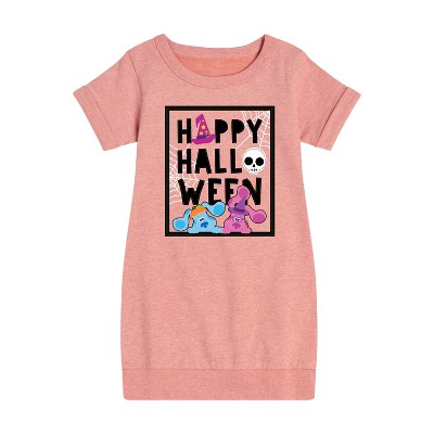 - Blue's Clues & You! - Happy Halloween Graphic Short Sleeve Fleece Dress