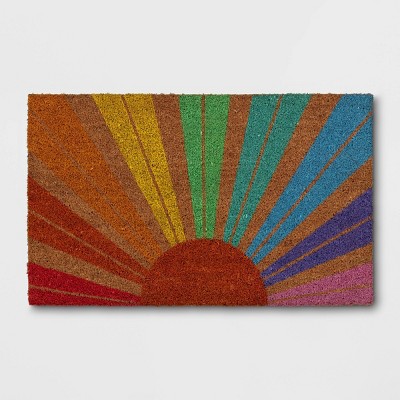 Photo 1 of 16x26 Rainbow Sunshine Doormat - Sun Squad AND PICTURE HANGING STRIPS