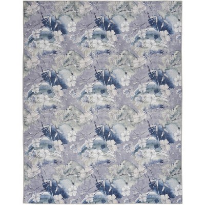 Nourison Washables Abstract Floral Indoor Non-Skid Area Rug