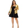 Agnes Orinda Women's Plus Size Bomber Jacket Zip-Up Party Outwear with Pockets - 3 of 4