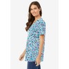 Woman Within Plus Size Perfect Printed Short-Sleeve V-Neck Tee - 4 of 4