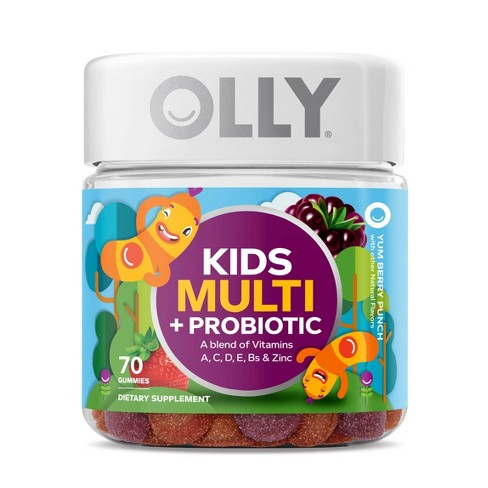 Olly Kids Multi Probiotic Gummies Berry Punch 70ct Target