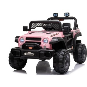 12V Electric Ride on Car for Kids, Battery Powered Truck w/Parent Remote Control, Off-Road Truck with Dual Motors, Wheel Suspension, LED Lights - 1 of 1