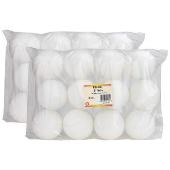 Hygloss Craft Foam Balls, 4 Inch, White, Pack Of 36 : Target