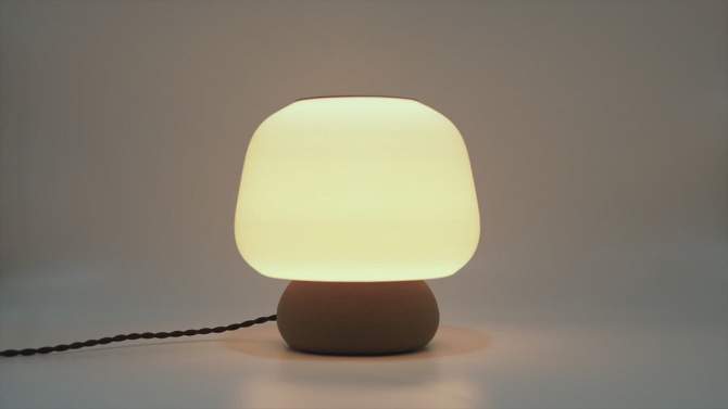 10" Mushroom Modern Classic Plant-Based PLA 3D Printed Dimmable LED Table Lamp - JONATHAN Y, 2 of 9, play video