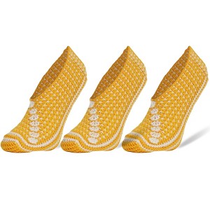 Crochet Slipper Socks for Women 3 Pairs Shoe Size 5-7 - 1 of 3