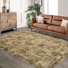 Vintage Oriental Printed Washable Low Pile Rug - Non-Slip Distressed Design for Living Room & Bedroom - 3 of 4
