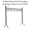 BIRDROCK HOME 8 Hook Christmas Stocking Holder Stand - Black - 4 of 4