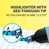 Sharpie Clear View 3pk Highlighters Chisel Tip Multicolored: Quick Drying Markers for School Supplies Kids - 2 of 4