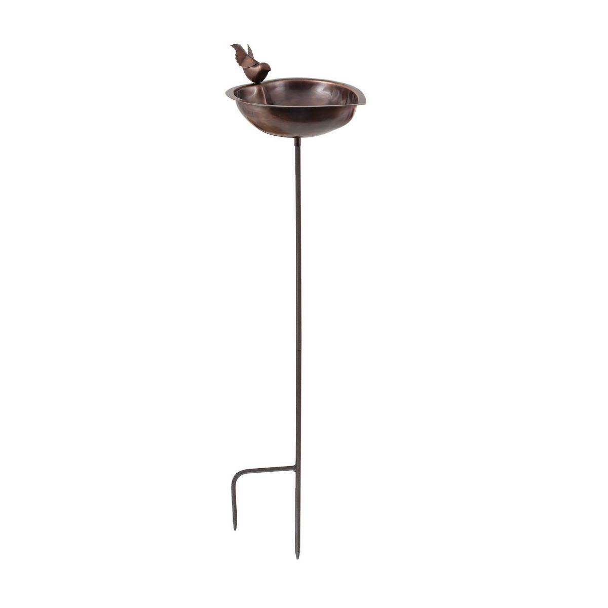 ACHLA Designs 40.25" Heart Shaped Bird Bath Black
