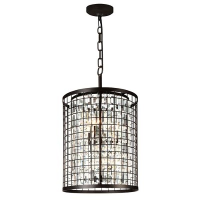 CWI Lighting Meghna 6 Light Up Chandelier With Brown Finish