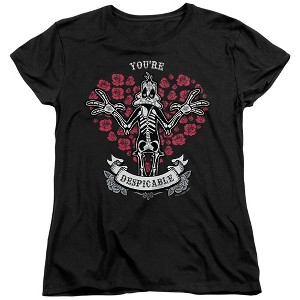 Women's Looney Tunes Despicable Daffy Halloween T-Shirt, Black, X Large - 1 of 4